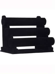 3-Layer/2-Layer/1-Layer/Vertical Jewelry Storage Display Rack, Bracelet Necklace Earring Storage Rack, Velvet Jewelry Display Rack, Single-Layer Bracelet Storage Rack, Headband Necklace Watch Bracelet Display Rack, 1-Piece Home Bracelet Storage Rack Jewelry Store Display Rack, 3-Layer Detachable