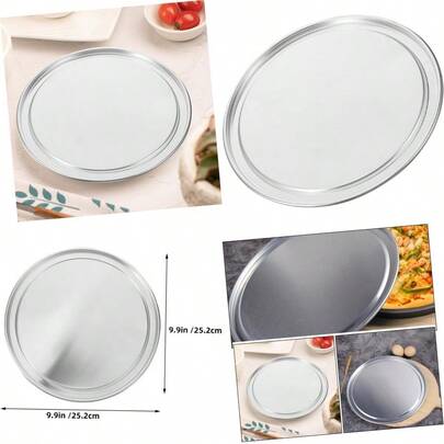 HOMSFOU Aluminum Alloy Pizza Pan Nonstick Baking Tray for Easy Cleaning and Maintenance for Home Baking Cakes Pies and Cookies