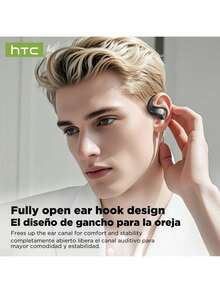 HTC NE19 Bluetooth Headset With 360° Surround Sound, Oversized Runway-Style Speakers, Built-In Bismarck Noise Reduction, And A Portable, Lightweight Choice For Office Use.