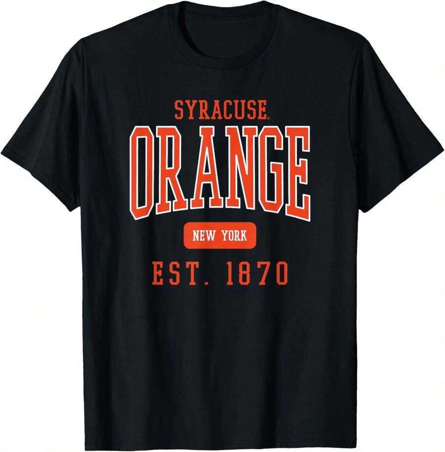 Syracuse University Orange Est. Date T-Shirt - 黑色 - 查看 1