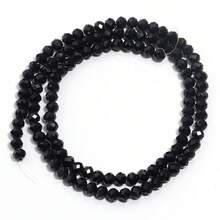 1pc Black Ceramic Faceted Abacus Crystal Spacer Beads, 3/4/6/8/10mm, Fashion Versatile All-Match Handmade DIY Jewelry Making Bracelet Necklace, Suitable For Funky Jewelry, Phone Chain, Keychain