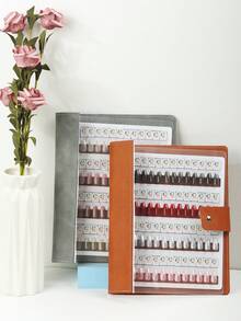 Libro de exhibición de 48/96/144 colores de uñas con imán de succión, hojas sueltas, placa de prueba de color desmontable y cubierta de PVC transparente de alta gama para estudios de uñas y entusiastas del arte de uñas