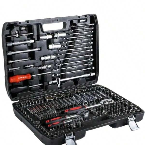 46pcs Wrench Tool Set, With Locating Sockets, Metric And Long Shank, Suitable For Automotive And Home Use, Equipment Repair, Wrench Tools, Tool Kit With Storage Box, Christmas And Halloween Gift