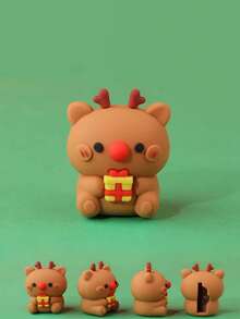 1pc Cute Christmas Pencil Sharpener, Dedicated For Pencils, Christmas Gift, Christmas Tree, Reindeer, Hamburger Pencil Sharpener, Popular Student Gift - Multiple Options - View 7