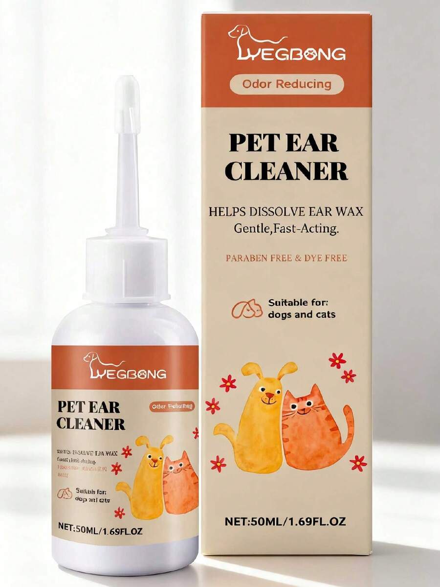 PETSIN Pet Ear Drops Relieve Ear Discomfort For Dogs And Cats Clean Ear Wax And Remove Odors