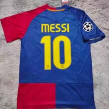 0809 Classic Retro Barcelona Home Jersey No. 10  Short-Sleeved Football Jersey - 紅色 - 查看 2