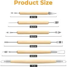 6 Pack Clay Tools Kit, Pottery Tools & Sculpting Tools, Polymer Modeling Clay Cutters Sculpture Set For Carving, Ceramics, Molding, DIY