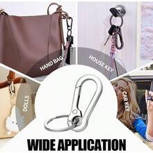 ScratchResistant Keychain Key Ring Clip For Home Car Keys Keychains For Women Men - 青銅色銀色 - 查看 7