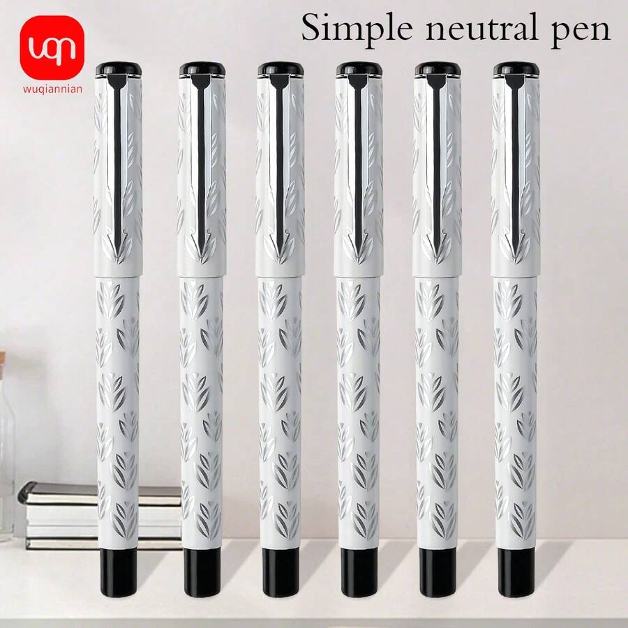 3/6 unidades Bolígrafos de gel negros - Experiencia de escritura suave Útiles escolares/de oficina para escritura creativa - Perfectos para estudiantes, maestros y profesionales que vuelven a la escuela - Negro - Ver 1