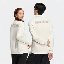 Adidas 阿迪達斯 Neo衛衣外套男裝女裝秋季款芝麻街聯名運動寬鬆長袖POLO衫 - 米白色 - 查看 3