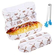 200 tazas para hornear con 1 clip de alimentos bandeja de papel ovalada a prueba de grasa tazas de papel con forma de barco moldes desechables para pan pan pasteles magdalenas magdalenas tamaño: 5.7 x 2.0 x 1.1 pulgadas - Como se muestra en la imagen - Ver 2