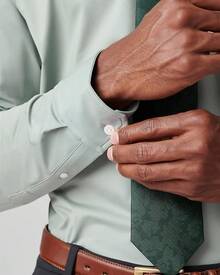 Men's Commuter Shirt, Performance Dress Shirts For Men, Machine Washable, Wrinkle Resistant, Slim Fit Button Down Shirthalloween - Sage Green Oxford - View 6