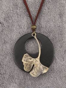 1 件不对称螺旋吊坠项链，极简主义时尚街头嘻哈风格项链，配有复古灯笼珠、蜻蜓装饰、长串珠蜡线毛衣链，适合女士 - 繩子 - 查看 13