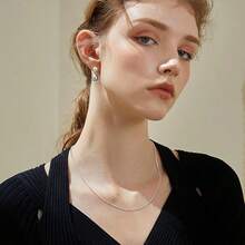 Kakonia 2 Pcs Stainless Steel 1mm Round Snake Chain Box Chain Necklace Super Thin And Strong1624 Inch