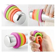 A - XINTONG - Juego de rodillos de acero inoxidable con alfombrilla de silicona para hornear, rodillos, con 4 anillos de grosor ajustable para hornear masa, pizza, tarta, pasteles, pastas y galletas - plateado - Ver 7