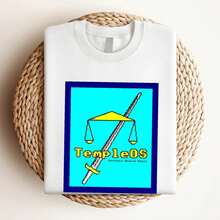 180g pure Cotton Temple OS Terry A Davis Front Print T Shirt Soft Women Top Graphic Tees Stylish T-Shirt For Women Casual streetwear Comfortable Unisex Summer Print Round Neck Short Sleeve graphic Casual women Versatile Stretched fashion Breathable - Blanco - Ver 4