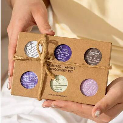 6 قطع مجموعة تجربة عطور شمع أرومثيرابي بشمع الصويا من Chihuadun 464، مناسبة لأعياد الميلاد والهالوين وديكور الحفلات