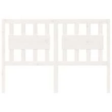 Testiera per Letto Bianca 125,5x4x100 cm Legno Massello di Pino