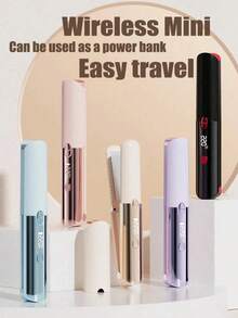 2-In-1 Straightener And Curler, Multi-Function Hair Straightener, 7 Adjustable Temperature Settings, LCD Digital Display, Long-Lasting Use, Compact & Convenient, USB Rechargeable, Suitable For Home, Travel, Salon Use, Gifts For Family And Friends - Multicolor - View 8