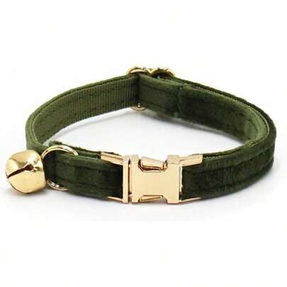 Customized Soft Artificial Velvet Collar, Personalized,Laser Engraved Metal Button Collar, Neck Circumference.87-12.6 Inches, 36Colors (Light Pink)