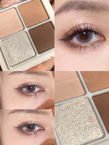 Rom&nd Better Than Eyes Eyeshadow Palette N01 Dry Willow Color, Basic Eyeshadow Palette, 4 Colors Daily Natural Tones, Velvet Texture, Easy To Blend, Saturated Color, Matte And Pearl Dual Finish, High Color Payoff, Long-Lasting, Korean Cosmetics, Gift Set - N01 Dry Willow - 查看 2
