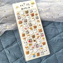 Yuyu Family 系列 3D 泡泡可爱卡通猫、企鹅、幽灵便签纸、手机壳装饰贴纸 - 彩色 - 查看 7