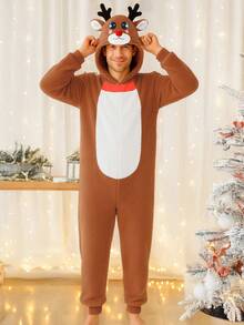 Men Loungewear Onepieces - Coffee Brown - View 6