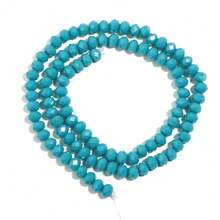 1 件空心蓝色陶瓷切割算盘水晶扁珠 3/4/6/8 毫米，时尚百搭 DIY 珠宝制作，适用于手链、项链、时髦珠宝、手机吊饰、钥匙扣批发珠子 - 孔藍瓷 - 查看 12
