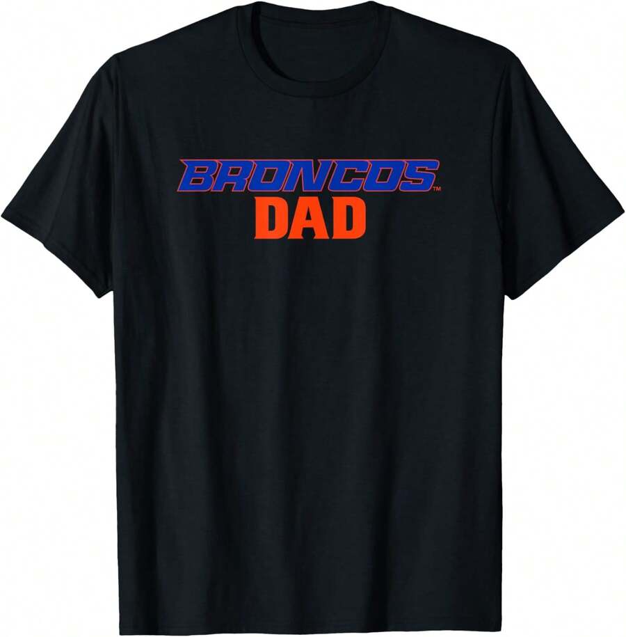 Boise State University BSU Broncos Dad T-Shirt - 黑色 - 查看 1