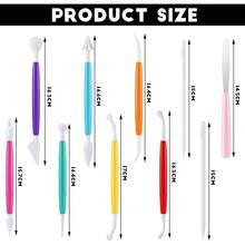 10 Count Plastic Clay Tools Clay Sculpting Modeling Double  Ceramic Pottery Tool Kit Cook Decorating Tools For Crafts DIY Shaping And Sculpting, Assorted Colors