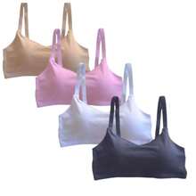 Kit 02 Top Sutiã Esportivo Bojo Removível Alcinha Fina Confortável Zero Transparência - Multicolorido - Visão 6