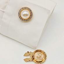 1/3/5pcs Shirt Buttons, Invisible Detachable Buttons, Rhinestone Covered Cuff Buttons For Women Clothing Decoration