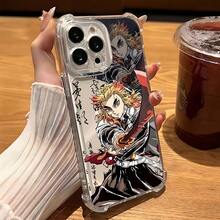 Una funda de teléfono creativa simple y personalizada con protección contra golpes y caídas, adecuada para  17/17 Pro/17 Pro Max/17 Air/ 16/16 Pro/16 Pro Max/16 Plus/ 15/15 Pro Max/15 Pro/15 Plus/ 14/14 Pro/14 Plus/14 Pro Max/ 13/13 Pro/13 Pro Max/12/12 Pro/12 Pro Max/11/11 Pro/11 Pro Max/XR/X/XS/XS Max Funda de teléfono Anime Killer - máscara de gas transparente y suave, funda de animal lindo, funda de carga inalámbrica, materiales de alta calidad, adecuada para jóvenes y entusiastas de la tecnología - Transparente 846 - Ver 2