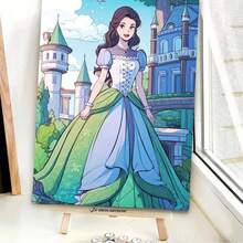 Adult Coloring Book - Princess Themes - Vivid Designs On High-Quality Thick Paper - Beginner-Friendly A4 Size, 24 Pages - Therapeutic & Fun Artwork For Mindfulness, Leisure, & Decoration - Spiral Bound, Single-Sided Printing - Perfect Gift For Christmas, Ramadan, Valentine's Day, New Year, & Holidays