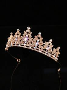 1 pieza Diadema de princesa con strass de lujo para niñas - Multicolor - Ver 3