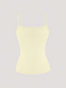 XLLAIS Sexy Backless Women's Camisole Elastic Casual Spaghetti Strap Top