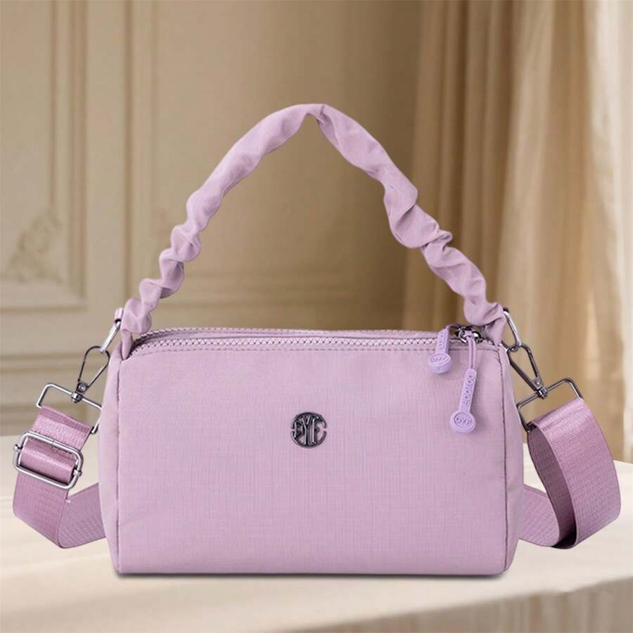 Bolso bandolera impermeable para mujer, moderno, de gran capacidad, con múltiples bolsillos, ideal para el día a día. - Morado - Ver 1