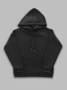 Women'S Casual Hoodie With Ki-Ng Von Tribute Graphic - Black Drawstring Hooded Sweatshirt, Long Sleeve, Loose Fit, Fall/Winter Fashion, Casual Wear Hoodie | Hooded Sweatshirt | Drawstring Hoodie - 黑色 - 查看 2