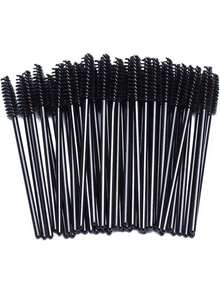 100 pezzi/50 pezzi Pennelli monouso per ciglie, bacchette per mascara, pennelli per ciglie, spoolie per extension ciglie, kit di accessori per trucco di sopracciglia e ombretto, applicatore per glitter e pulizia