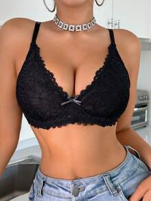 Elegancki, solidny koronkowy biustonosz z fiszbinami i seksowną bielizną