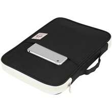 Hilitand 5 colores funcionales A4 Bolsas de documentos Carpeta de archivos Organizador de cartera Portátil para computadora Estuche con cremallera(Black) - Verde manzana - Ver 4