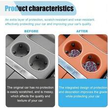 2PCS Bling Car Cup Coasters, 2.69 Inch Crystal Rhinestone Drink Car Cup Mat, Anti Slip Shockproof Cup Holder Insert Coaster, Universal Car Decoration Cup Pad Accessories For Women (Colorful) - Màu tím - Xem 4