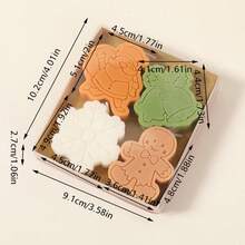 4pcs/Set Christmas Candles Santa Claus Snowman Gingerbread Man Tree Scented Candle Holiday Home Decoration Gift With Box Birthday Christmas Decorations Room Decor Winter Christmas Decorations Home Christmas Gifts Christmas Decor