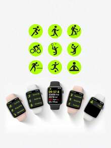 Microwear 2.07" HD Touchscreen Unisex Smart Watch, Fitness Tracker, Phone Call, Heart Rate & Blood Oxygen Monitor, Sleep & Activity Tracking, Compatible With IOS & Android - Silver - View 3