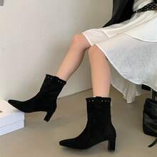 Women Ankle Boots & Booties - Màu Khaki - Xem 4