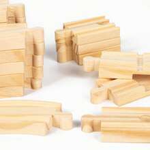 26pcs/33pcs Wooden Train Track Toy Set, Suitable For 3-5 Years Old Boys And Girls As Christmas, Birthday, Children's Day Gift - Multicolor - View 12