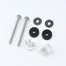 2/4Pcs Universal Toilet Seat Screws, Steel Toilet Seat Hinge Bolts And Nuts, Heavy Duty Toilet Seat Fastener With Plastic Nuts And Metal Washers, Toilet Hardware Replacement For Top Mount Toilet Seat Hinges / Water Tank Bathroom Bathroom Accessories Bathroom Tools - Multicolor - View 9