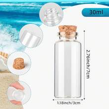 5/10/20 Stücke 30 ml Glasflaschen mit Korkverschluss, Mini-Glasflaschen mit Kork, kleine DIY-Dekorationsgläser Aufbewahrungsbehälter für Weihnachtsdekorationen, kleine Potion Message Flaschen für Geburtstag, Hochzeit, Baby-Shower, DIY-Basteleien, Geschenkparty-Gastgeschenke