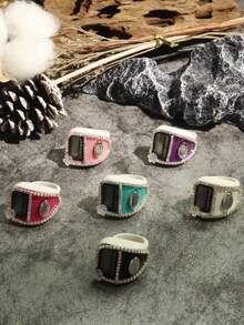 1 pieza/6 piezas/8 piezas/12 piezas Contador manual, Contador de anillo de dedo portátil mini, Contador de clic de pulgar para aprendizaje, deportes y otras actividades de conteo