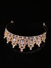 1 pieza Diadema de princesa con strass de lujo para niñas - Multicolor - Ver 5